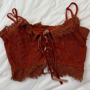 NWT rust colored crop top